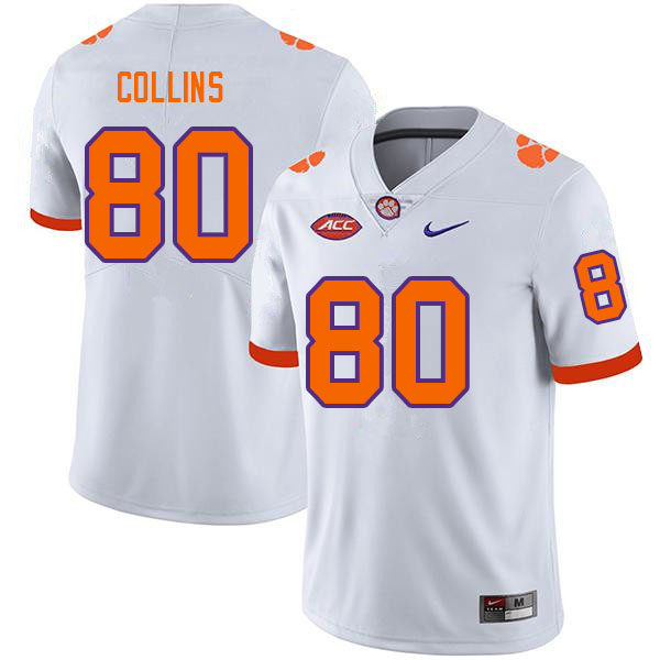 Men #80 Beaux Collins Clemson Tigers College Football Jerseys Sale-White - Click Image to Close